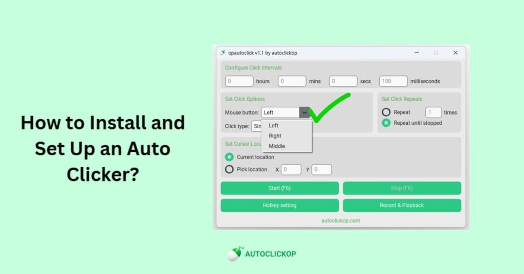 install and setup auto clicker